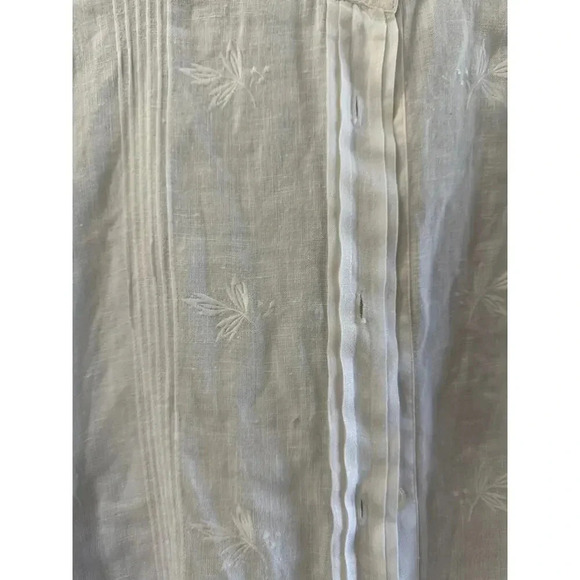 J.Jill Floral 100% Linen Button-Down Casual Top Sze Large - Picture 2 of 5